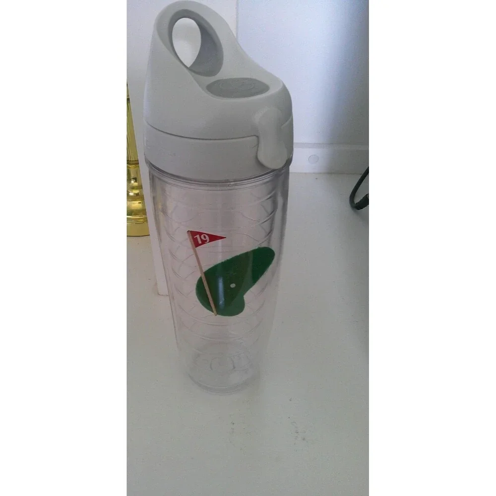 NEWTERVIS Tumbler 24 Oz Insulated Water Bottle Flip Lid Golf Theme the 19th Hole